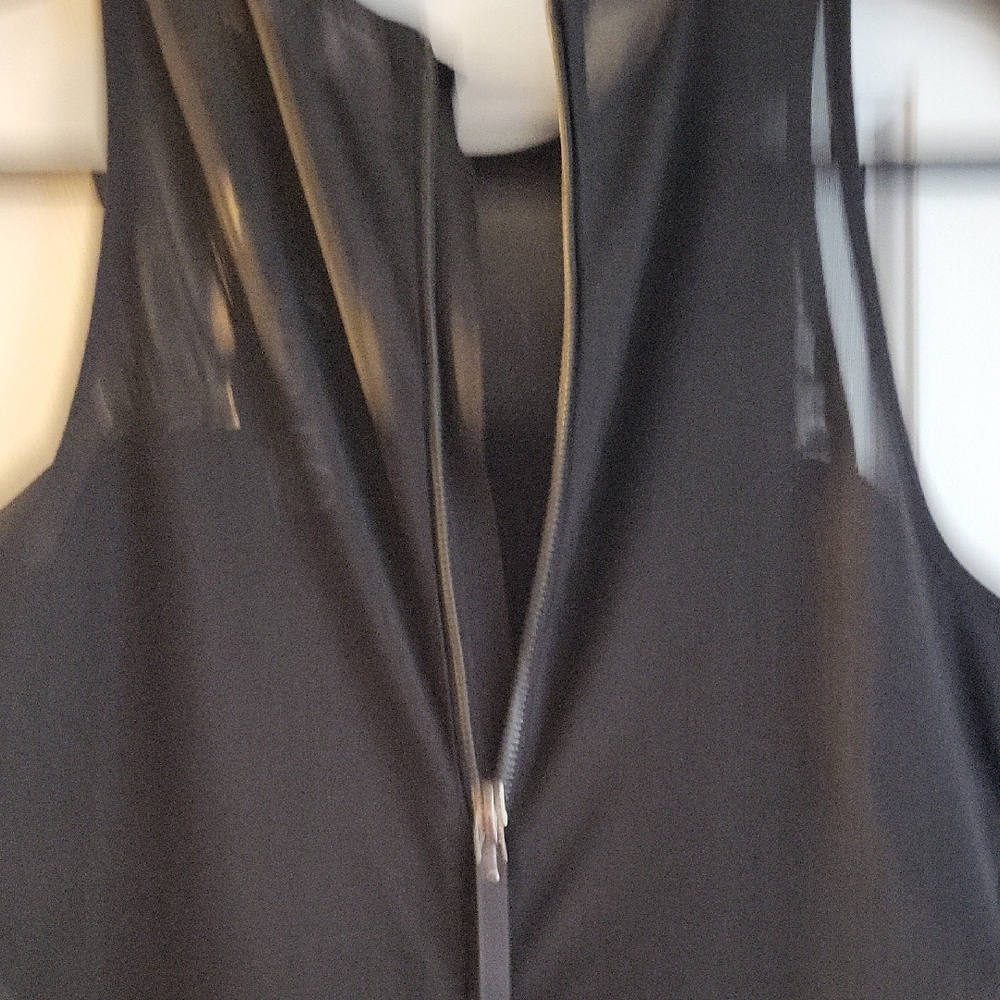 NWT GSTQ Zip Back Scuba Black Sleeveless Dress - Picture 9 of 9